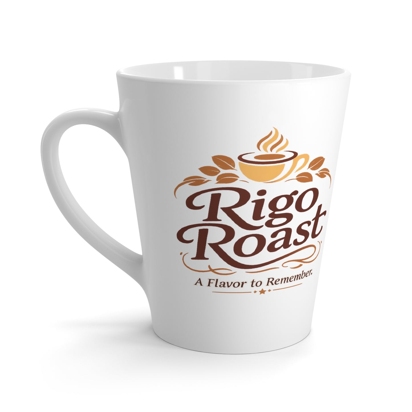 Rigo Roast Latte Mug – 'A Flavor to Remember' Coffee Cup