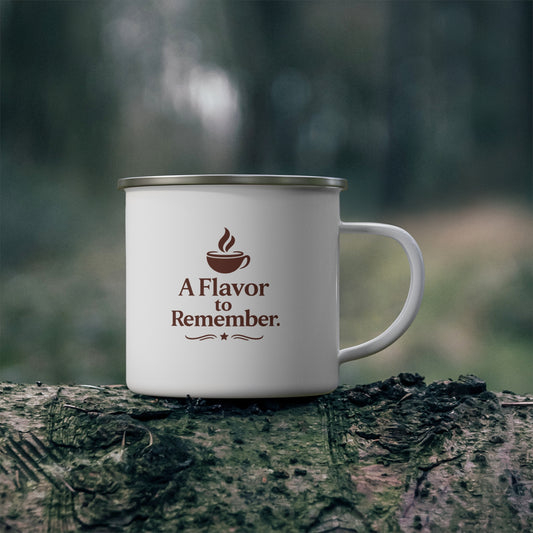A Flavor to Remember Enamel Camping Mug