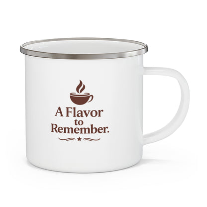 A Flavor to Remember Enamel Camping Mug