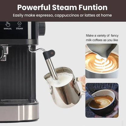 Household Small Semi-automatic Italian Coffee Machine